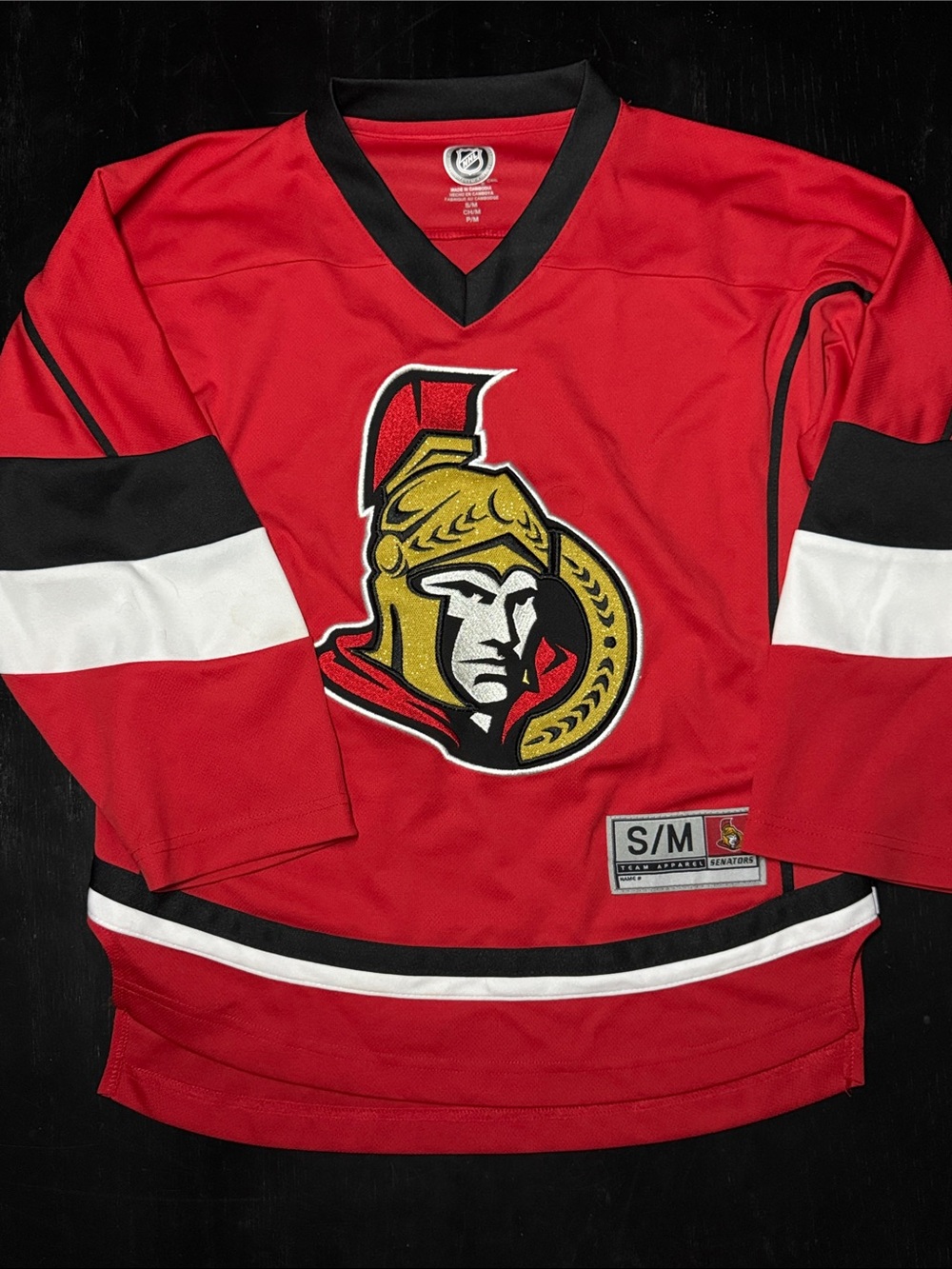 NHL Ottawa Senators Red Black White Youth Jersey